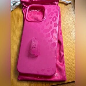 Two 15 Pro Max Hot Pink Leopard and Dessert Bliss Loopy Case